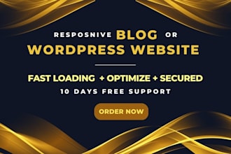 setup responsive wordpress website or blog