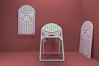 realistic 3d modeling of furniture, tables and design furnishings