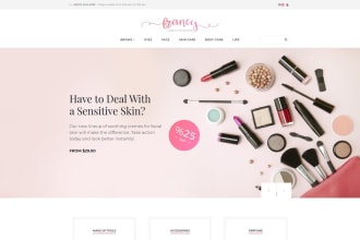 design skin care, makeup,spa, beauty saloon,cosmetics website