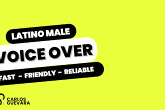 record you voiceover in neutral latin american spanish