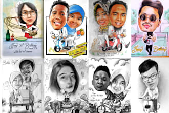 provide funny caricature painting services
