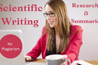 write scientific articles, reports and summaries
