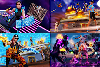 create 2 fortnite map thumbnails in 2 hours