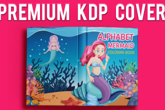 design a plus  kids activity coloring book cover for amazon KDP