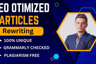 do SEO friendly content writing or article rewriting