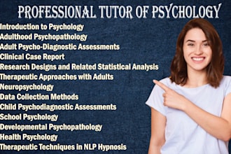 be your online tutor and help you in psychology and science