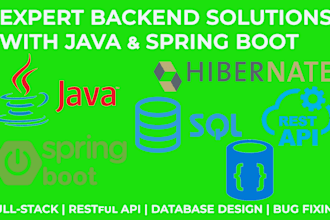 develop java spring boot backend with hibernate and sql