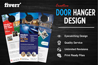 create professional and captivating door hanger design