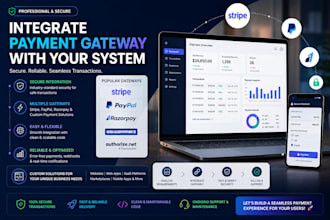 integrate stripe, paypal, and payment gateways