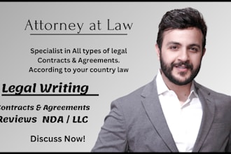 write your legal agreement, legal document, legal services