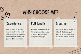 ghostwrite a fiction book for you