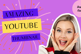 design  attractive you tube thumbnail for you in 1 hour