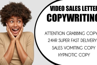 write killer video sales letter copy, copywriting, and vsl script