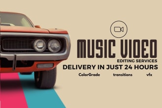 edit your music video professionally in 24hrs