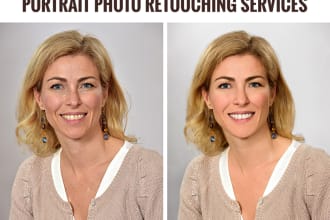 do headshot and portrait retouch editing using photoshop