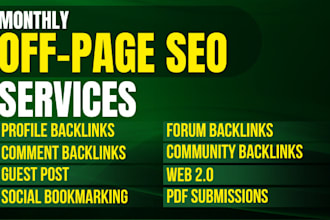 provide manual off page SEO service for your website