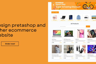 design a prestashop store or any ecommerce store