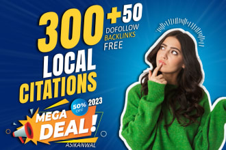 build 300 local citation seo for USA, UK, ca, au