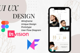 design wireframes, UX UI design, mockups and prototypes