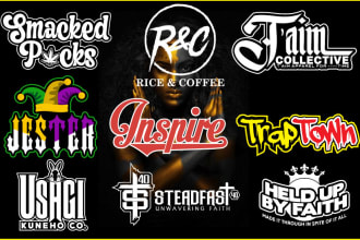 do monogram urban streetwear fashion clothing brand logo