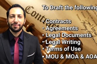 write, review contracts and agreements in arabic and english in USA UK uae