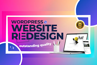 redesign your elementor wordpress website or landing page