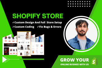 design a modern shopify store with SEO optimization and mobile responsiveness