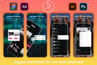 design app screenshots for play store and app store professionally