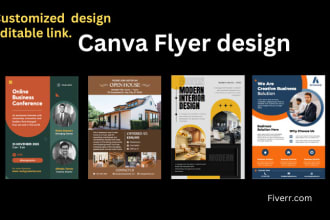 design canva flyer for you in 1hr