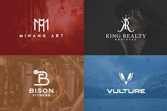 do flat minimal logo, gym, clothing, timeless, luxury, monogram business design