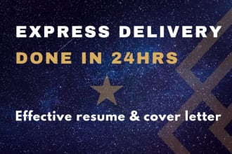 provide 24 hour resume writing service, resume and cover letter, linkedin