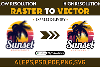 redesign, vectorize, edit, fix, improve, modify, enhance, or retrace your logo