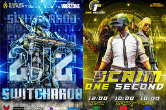design an esports tournament poster flyer for gaming events