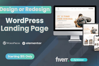 design, redesign responsive wordpress business landing page