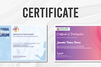 design a professional certificate