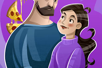 draw a cute custom cartoon portrait for gifts or avatars