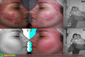 do photo editing, skin retouch and photo retouching