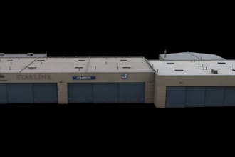 create 3d building low poly for games and simulation