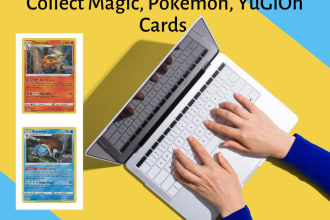 collect magic, pokemon, yugioh cards with given instructions
