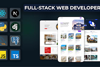 develop a custom website with react, nextjs, and django
