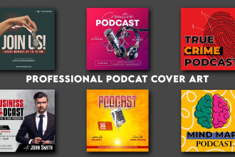 design a professional podcast cover art