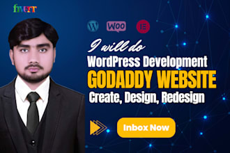create, design, redesign godaddy website and do elementor wordpress development
