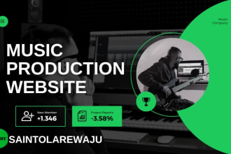 design music website, artist website with wix or wordpress