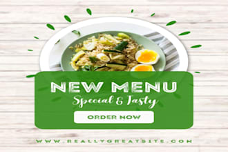 design a stunning and appealing restaurant menu