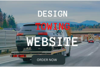design towing company website, trucking company website