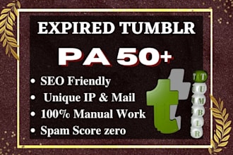 provide 260 expired tumblr blogs with pa 50 plus