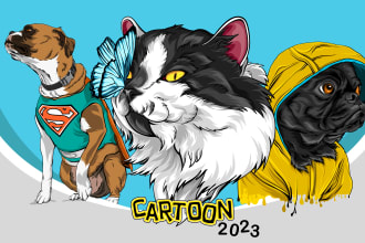 draw your pet into cartoon