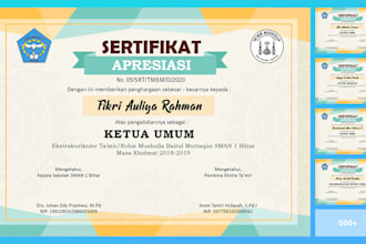 design certificates or award or winner paper for you