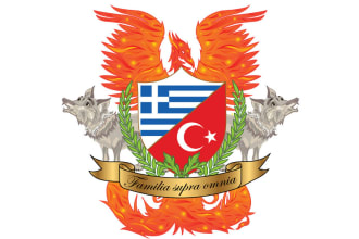 do awesome coat of arms logo design