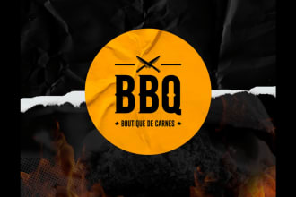 do awesome bbq logo design